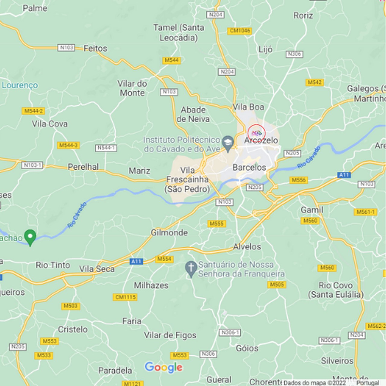 Localização Centro de Formação ACIB Barcelos